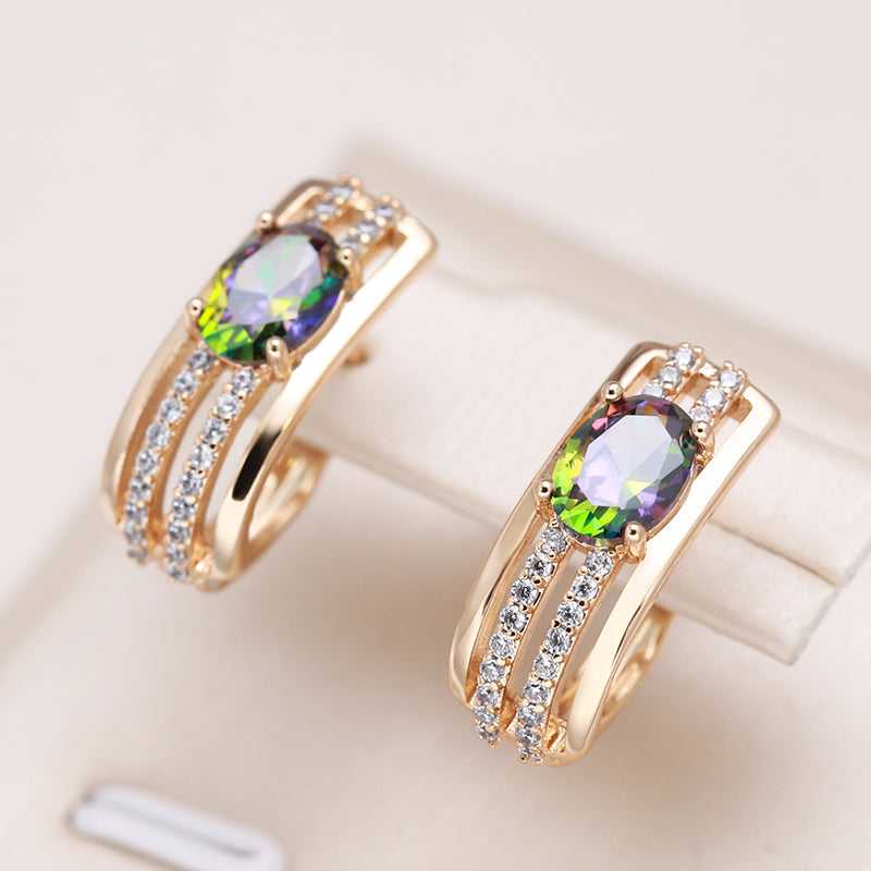 Pendientes Artesanales de Zafiro bañados en Oro de 18K