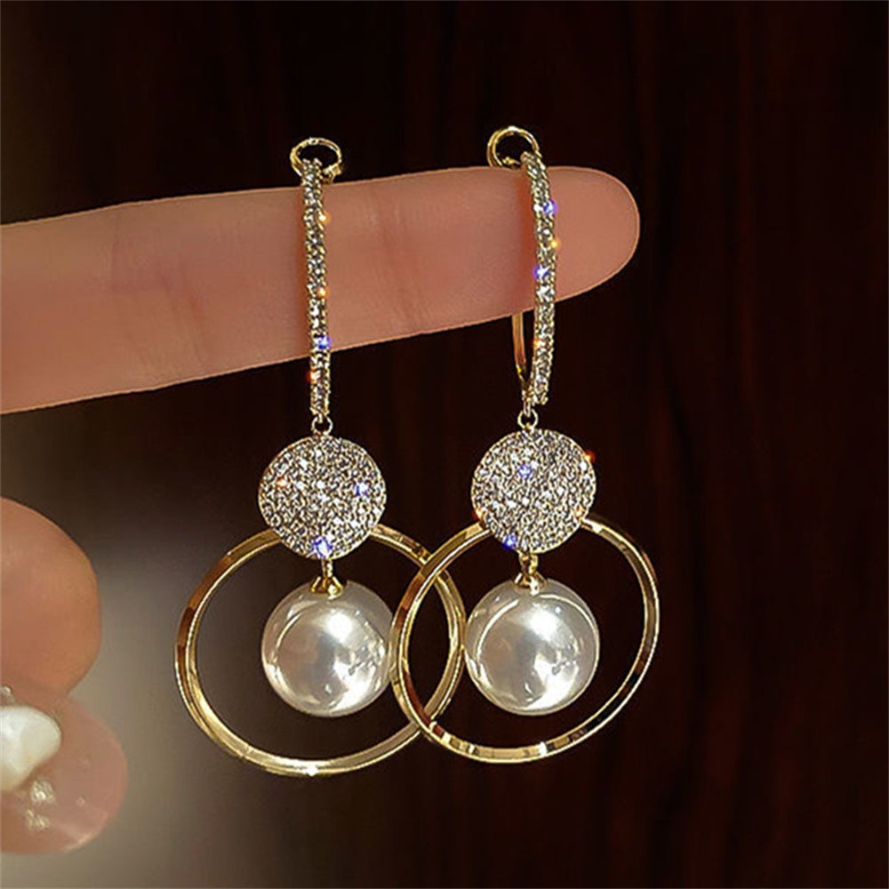 Pendientes colgantes de perlas naturales hechos a mano, edición especial