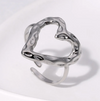 Bague cœur de bohème en argent 925