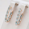 Pendientes de Aguamarina en Oro Rosa de 18K