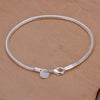 Pulsera sencilla de plata de ley 925 con candelabro sencillo